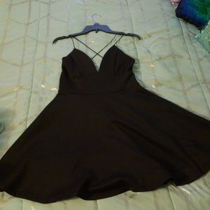 Black party cocktail dress